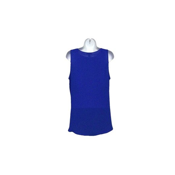 Vince Camuto Women's V-Neck Front Sleeveless Blouse Women's Size Medium (M) Blue - Picture 5 of 5